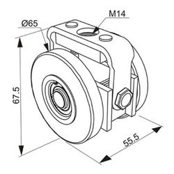 Rouleau k.500 avec roulements à billes
