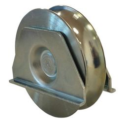 Roue de portail coulissant avec support de soudure à canal rond