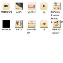 Fraises de finition Dormer S216 en carbure Altin DIN 6535 HA