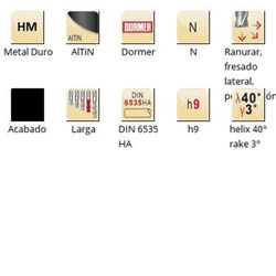 S217 - Fraises de finition Dormer en carbure Altin DIN 6535 HA