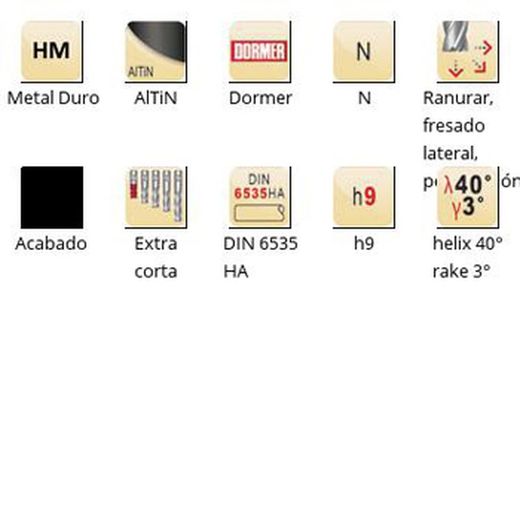 S219 - Fraises de finition Dormer en carbure Altin DIN 6535 HA