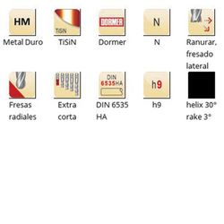 S231 - dormer metal duro tisin din 6535 ha shank fresas con punta esferica n dormer dormer