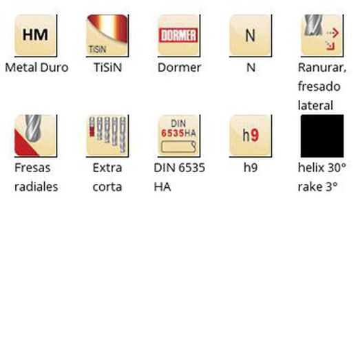 S231 - dormer metal duro tisin din 6535 ha shank fresas con punta esferica n dormer dormer