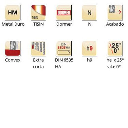 S536 - dormer metal duro tisin din 6535 ha shank fresas de acabado de gran avance n dormer dormer