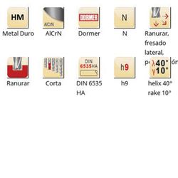 S713 - Fraises de finition Dormer en carbure Alcarn DIN 6535 HA
