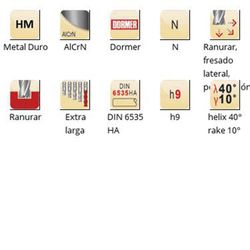 S715 - dormer metal duro alcrn din 6535 ha shank fresas de acabado n dormer dormer