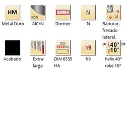 S718 - dormer metal duro alcrn din 6535 ha shank fresas de acabado n dormer dormer