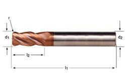 S767 - Fraises à queue HA en métal dur Dormer DIN 6535 avec rayons à l'extrémité N Dormer Dormer