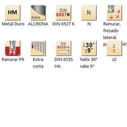 S802ha - Fraises à queue en carbure Dormer Alcrona DIN 6535 HA N DIN 6527 K DIN 6527 K
