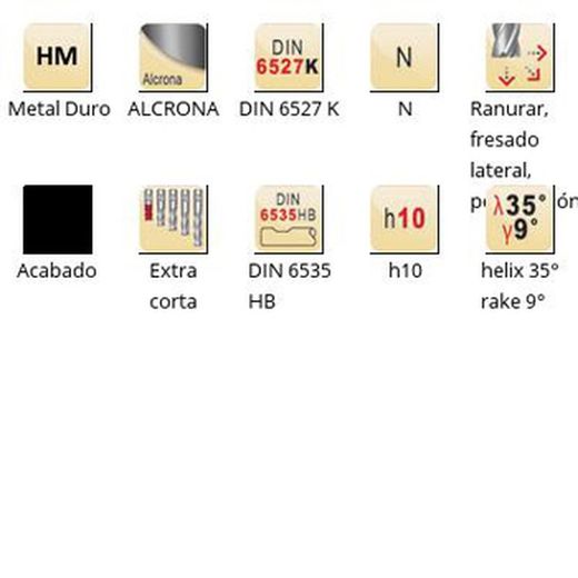 S804HB - Fraises de finition à queue Dormer Carbide Alcrona DIN 6535 HB N DIN 6527 K DIN 6527 K