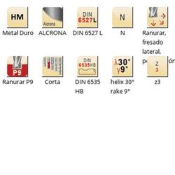 S813HB - Fraises à queue en carbure Dormer Alcrona DIN 6535 HB N DIN 6527 L DIN 6527 L