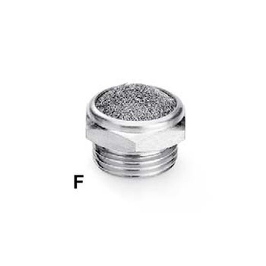 Silencieux avec filetage cylindrique et maille en acier inoxydable mod. Spa