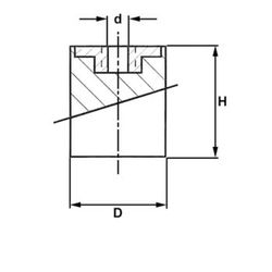 Support amortisseur antivibratoire cylindrique avec filetage femelle sur un côté