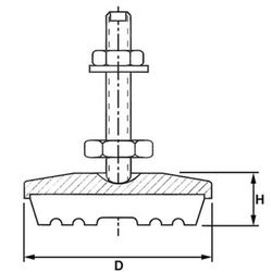 Support d'amortisseur avec rotule