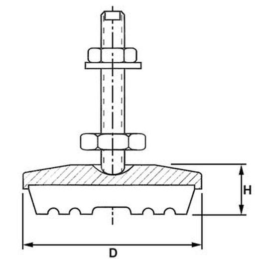 Support d'amortisseur avec rotule