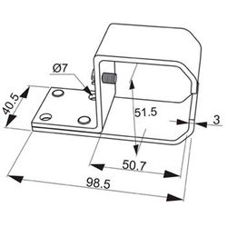 Soporte de pared para perfil k.150-k.300