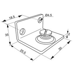 Support mural pour profilé k.40-k.75