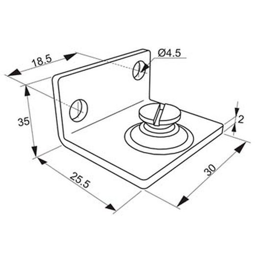 Support mural pour profilé k.40-k.75