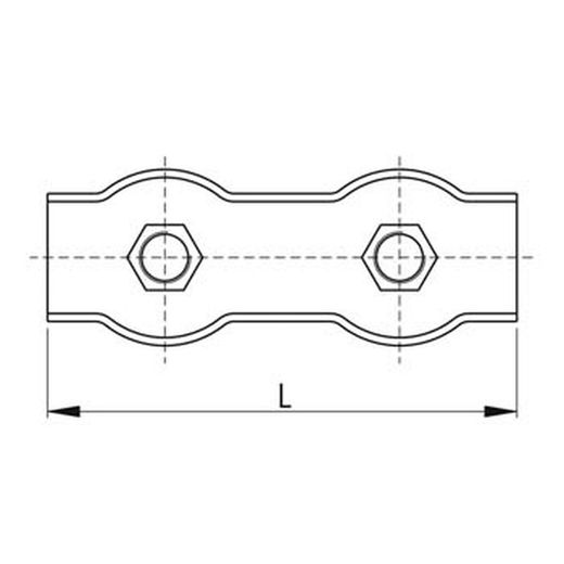 Collier de serrage plat double zingué