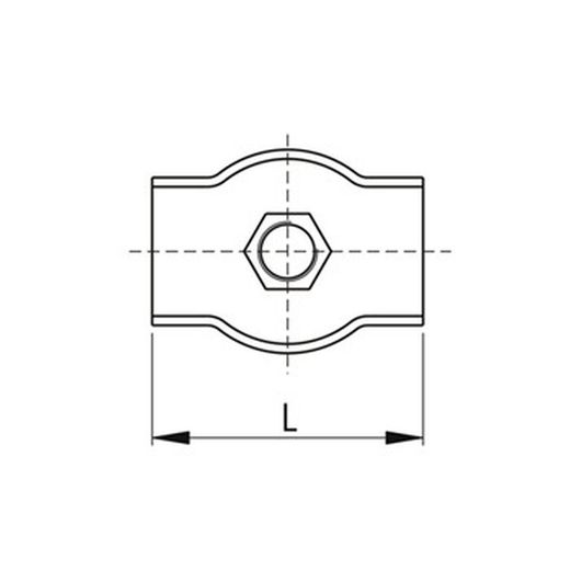 Collier de serrage plat simple, zingué