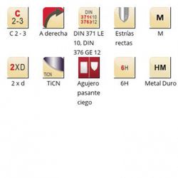 T200 - m Maschinengewindebohrer mit gerader Nut