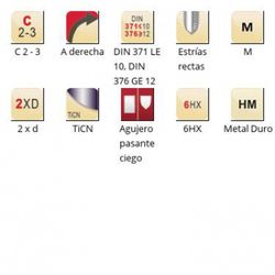 T210 - m Maschinengewindebohrer mit gerader Nut