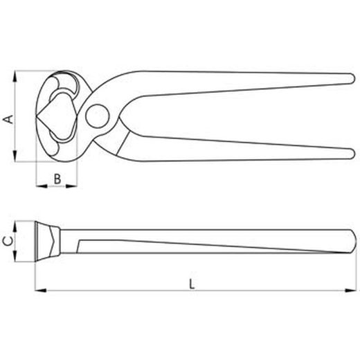 Pince de menuisier type français