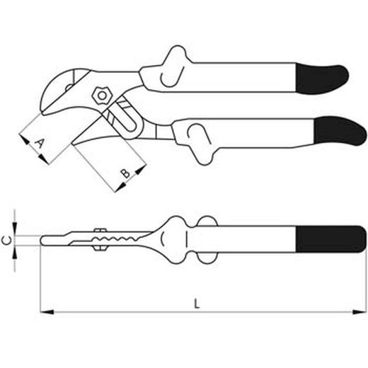 Pince de sécurité multi-ouverture avec fermeture éclair