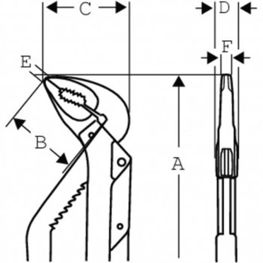 Tenazas articuladas deslizantes ergo™ ref. 8224cip