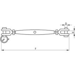 Fourche tubulaire en acier inoxydable/tendeur de fourche