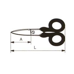 Ciseaux d'électricien avec anneaux plastifiés (127 mm)