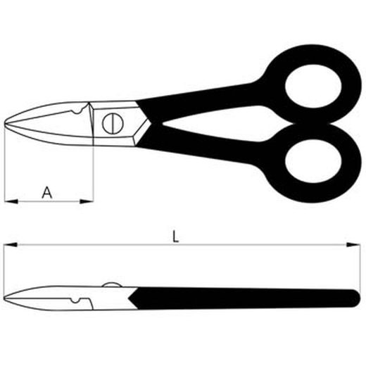 Ciseaux d'électricien extra résistants avec anneaux recouverts de plastique