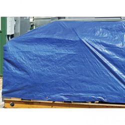 Store bicolore bleu/vert en polyéthylène 90 gr