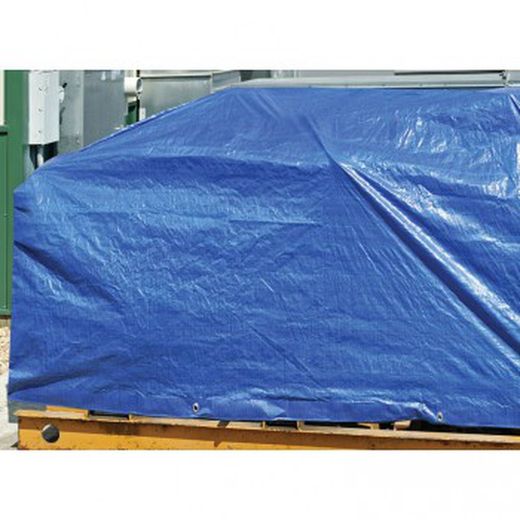 Store bicolore bleu/vert en polyéthylène 90 gr