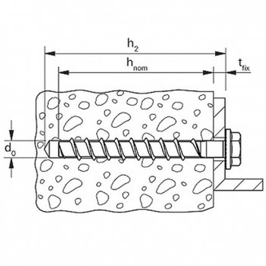 Vis en acier hautes performances pour béton mod. Ultracut fbs ii nous