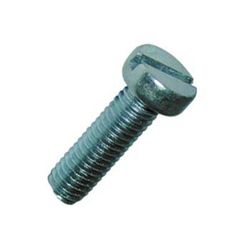 Vis DIN-84 à tête cylindrique fendue, en acier galvanisé et filetage métrique.