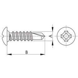 Tornillo envolvente autotaladrante para carpintería de aluminio ref. Tec