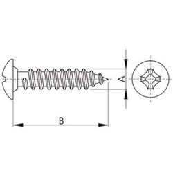 Vis enveloppante pour menuiserie aluminium réf. Ca-hp