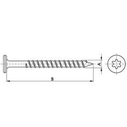 Vis de menuiserie en aluminium à tête extra-plate réf. FM