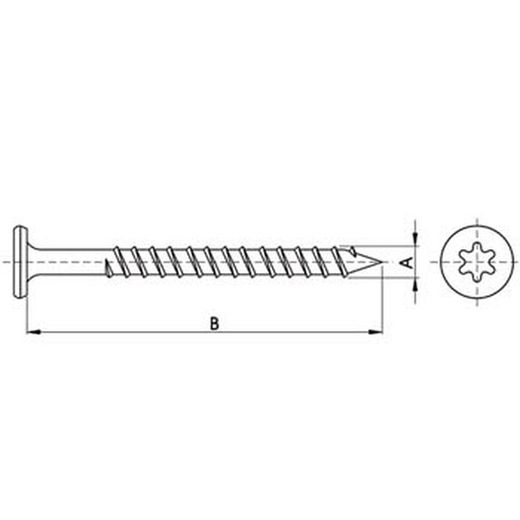 Vis de menuiserie en aluminium à tête extra-plate réf. FM