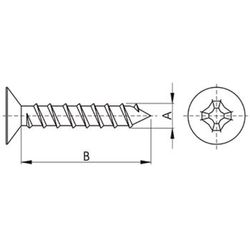 Tornillo para carpintería de pvc de cabeza reducida avellanada ref. Pv-03