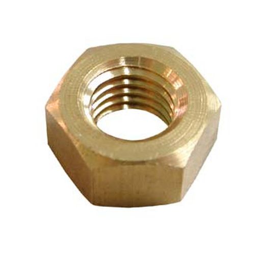 Écrou hexagonal DIN-934, en laiton et filetage métrique.