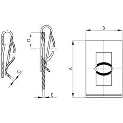 Tuerca rápida de seguridad tipo "u" para tornillos con rosca métrica