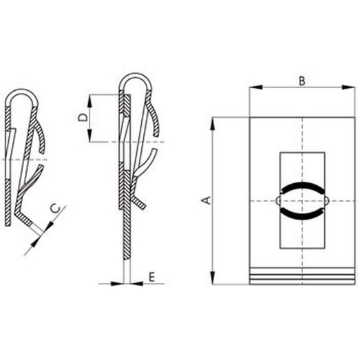 Tuerca rápida de seguridad tipo "u" para tornillos con rosca métrica