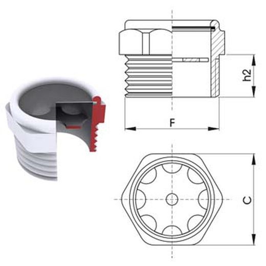 Visière en aluminium et verre