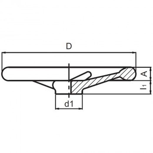 Volante de aluminio din 950-a4 sin asiento para manilla ref. 330001g*