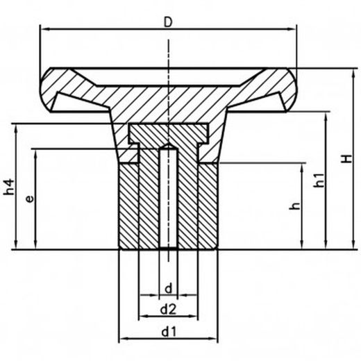 Volant européen avec moyeu, sans siège pour poignée réf. 110032s